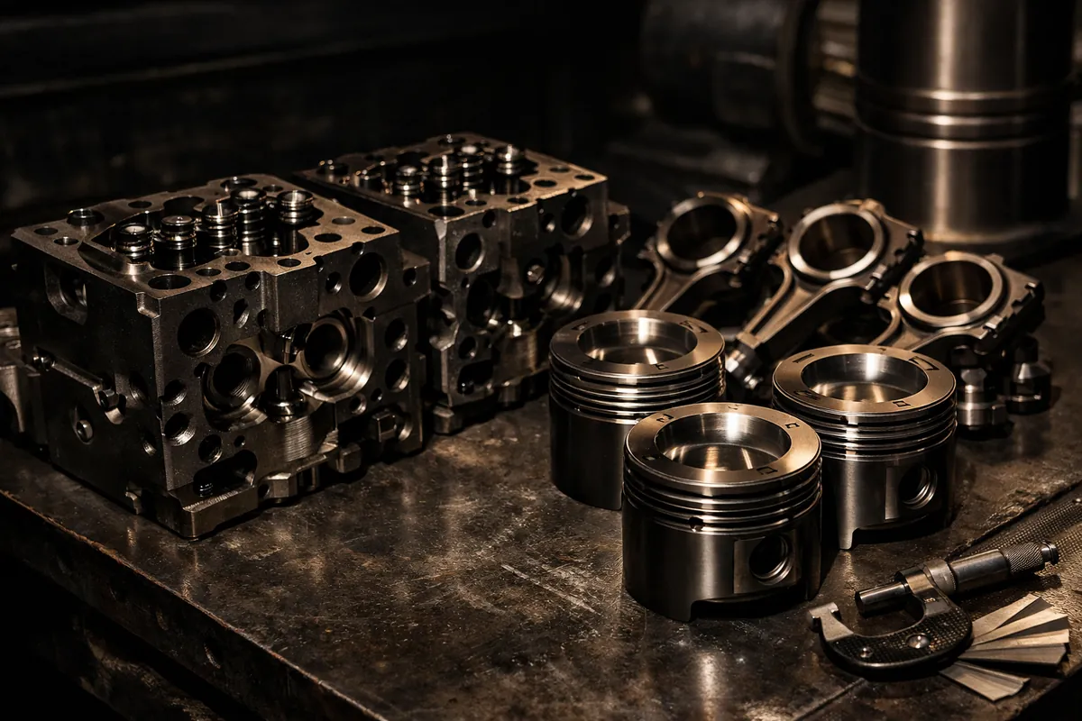 Marine engine cylinder heads, pistons and connecting rods — OEM and alternative sourcing